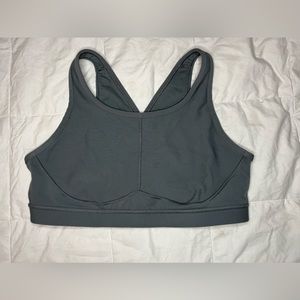 Athleta Grey Sports Bra with Clasp